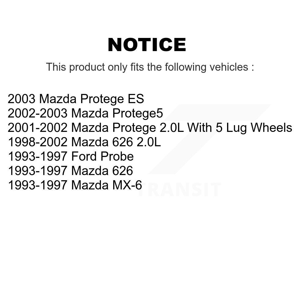 [Avant] Kit de Disque de frein pour Mazda 626 Protege Protege5 Ford Probe MX-6 K8-100275