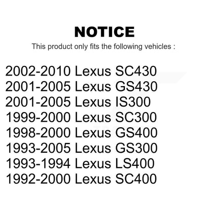 [Avant] Kit de Disque de frein pour Lexus GS300 SC430 IS300 SC400 GS400 GS430 LS400 SC300 K8-100281