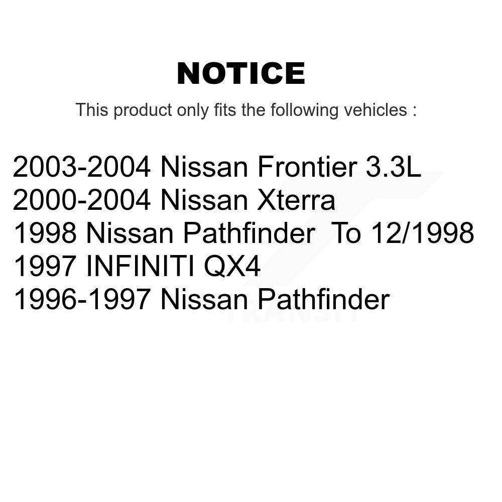 [Avant] Kit de Disque de frein pour Nissan Xterra Frontier Pathfinder INFINITI QX4 K8-100290