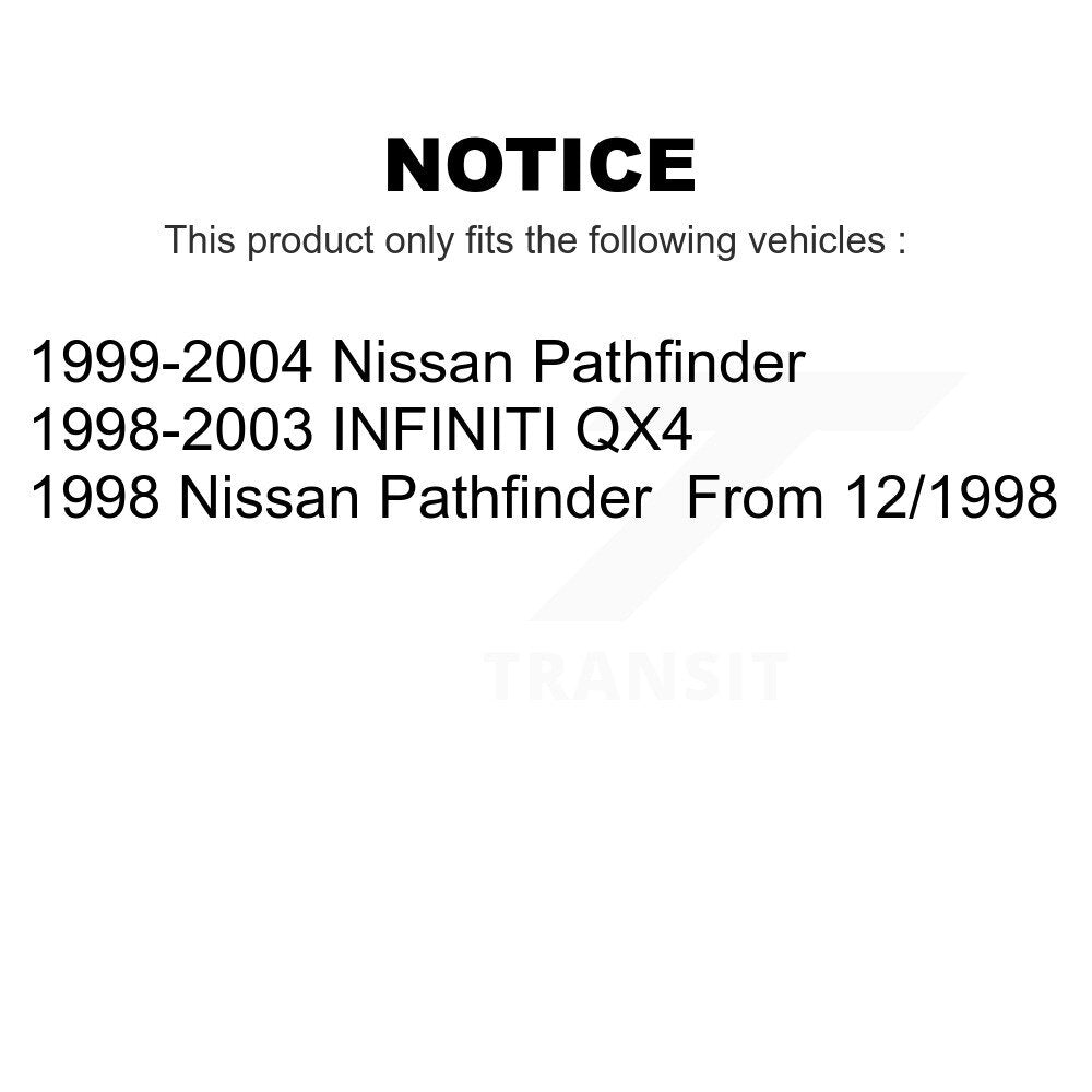 [Avant] Kit de Disque de frein pour Nissan Pathfinder INFINITI QX4 K8-100297