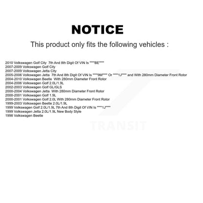 [Avant] Kit de Disque de frein pour Volkswagen Jetta Beetle Golf City K8-100302