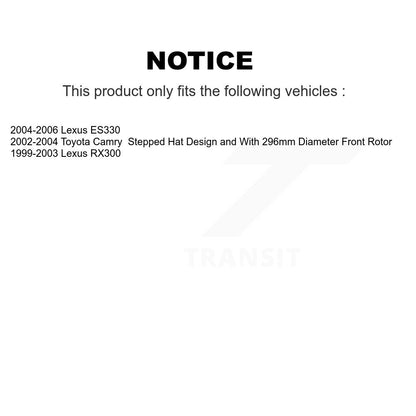 [Avant] Kit de Disque de frein pour Toyota Camry Lexus RX300 ES330 K8-100312