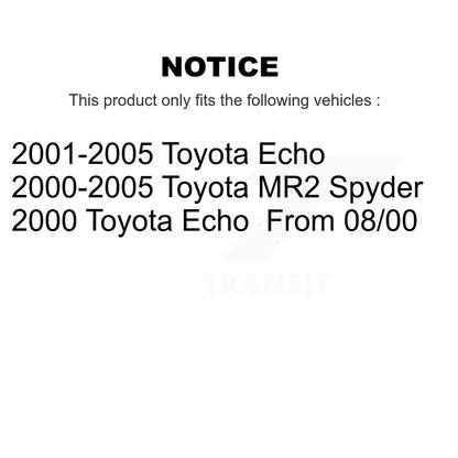 [Avant] Kit de Disque de frein pour Toyota Echo MR2 Spyder K8-100320