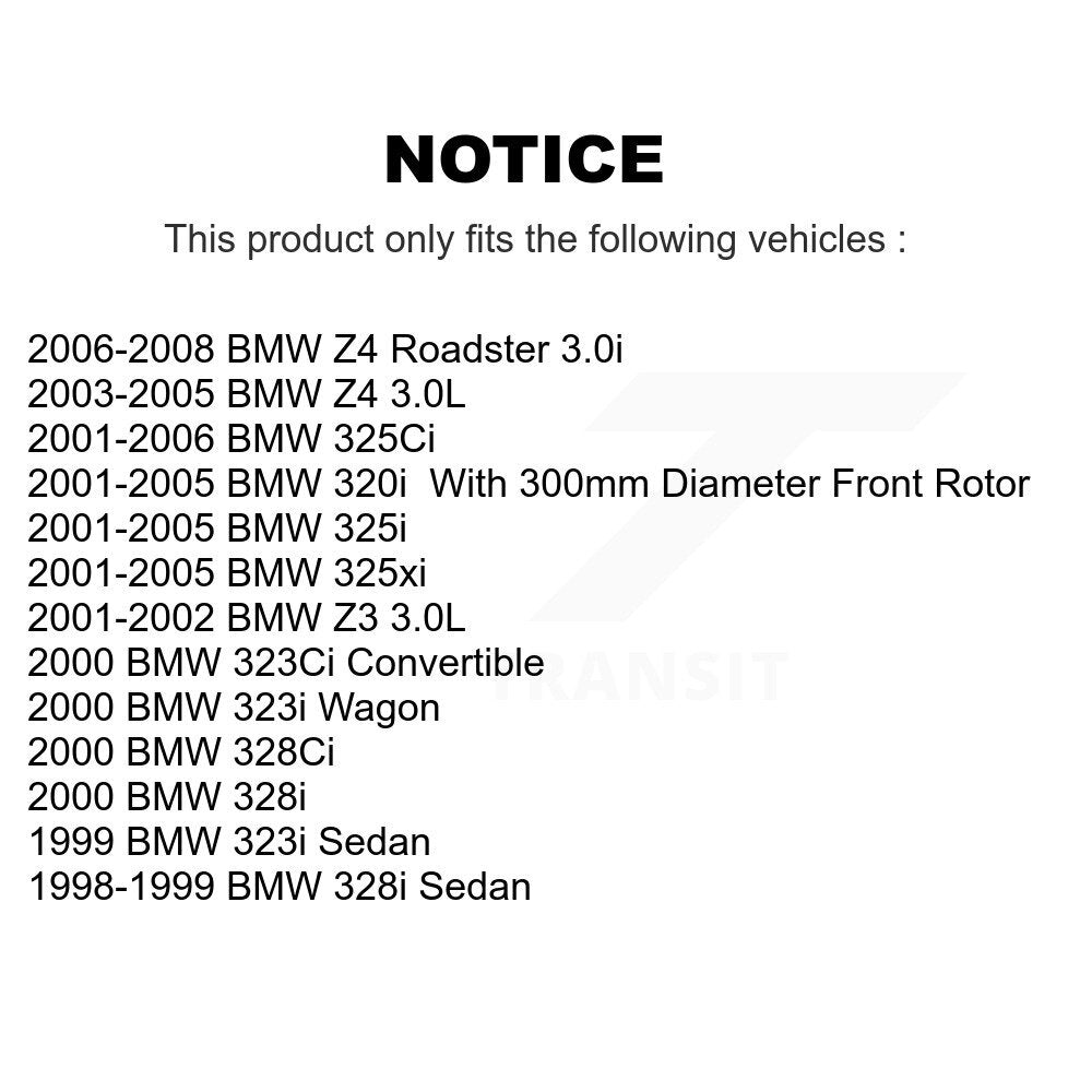[Avant] Kit de Disque de frein pour BMW 325i 325Ci Z4 325xi Z3 323i 328i 323Ci 328Ci 320i K8-100327