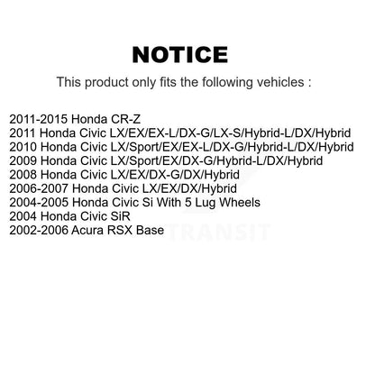[Avant] Kit de Disque de frein pour Honda Civic Acura RSX CR-Z K8-100335