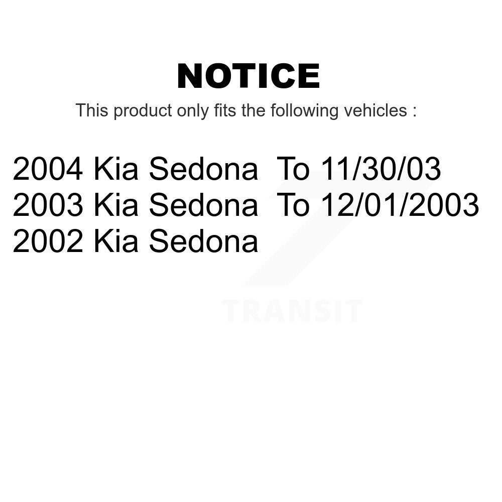 [Avant] Kit de Disque de frein pour Kia Sedona K8-100341