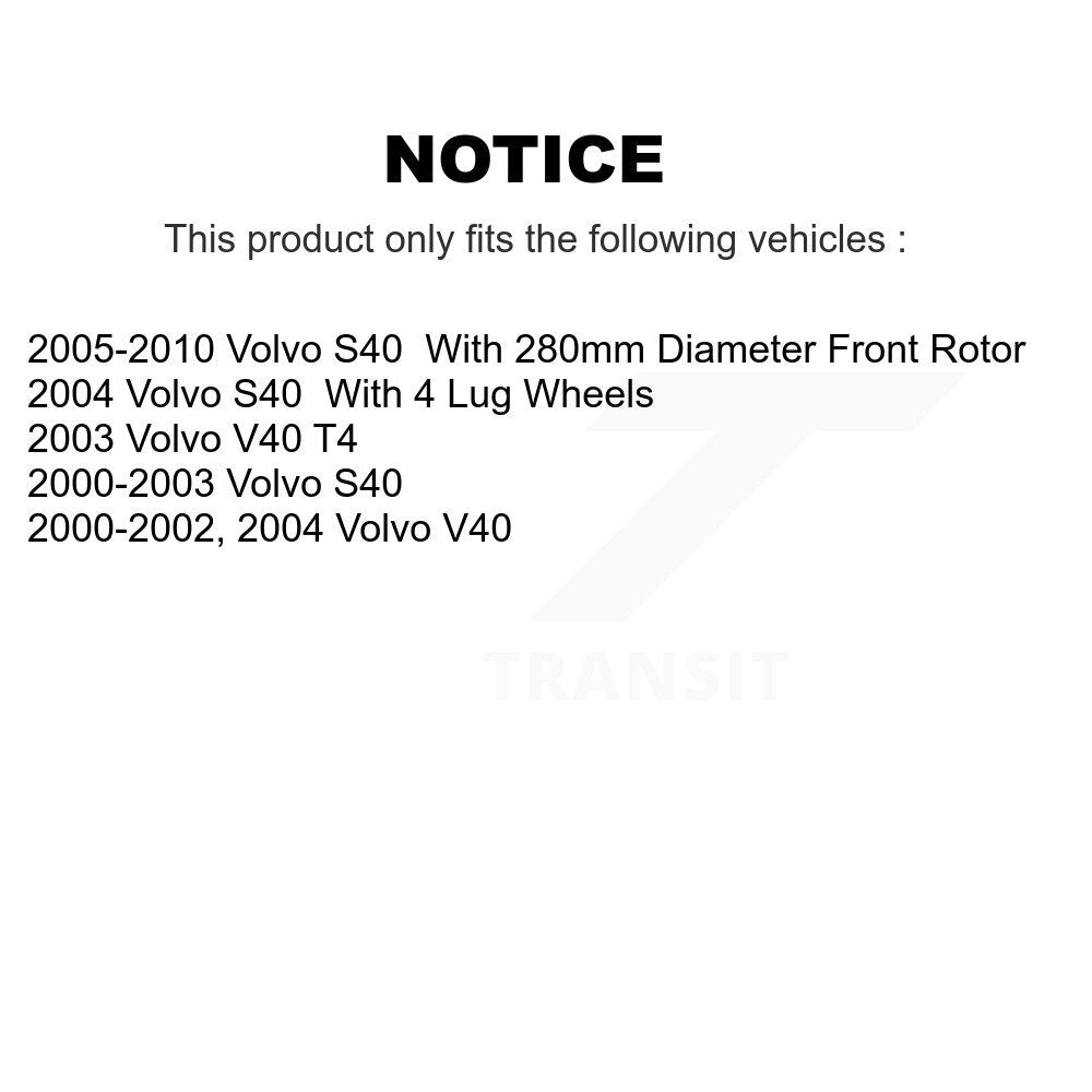 [Avant] Kit de Disque de frein pour Volvo S40 V40 K8-100343