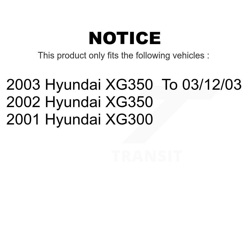 [Avant] Kit de Disque de frein pour Hyundai XG350 XG300 K8-100347