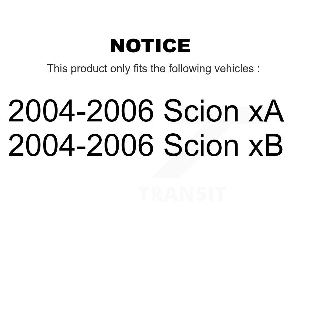 [Avant] Kit de Disque de frein pour 2004-2006 Scion xB xA K8-100366