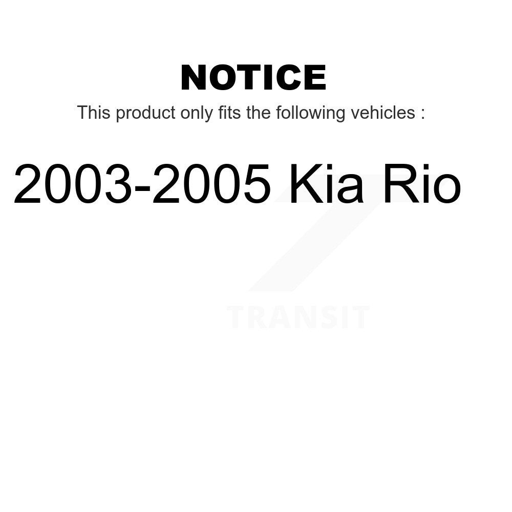 [Avant] Kit de Disque de frein pour 2003-2005 Kia Rio K8-100373