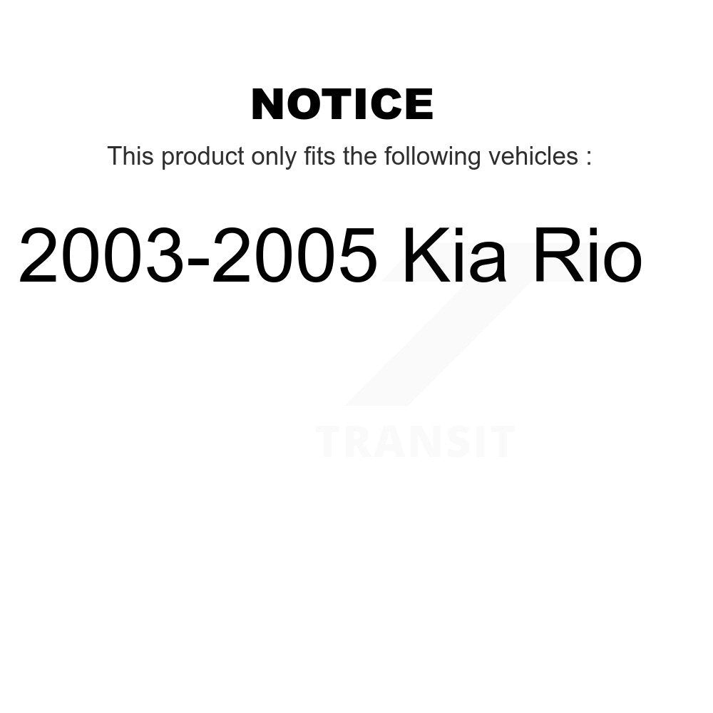 [Avant] Kit de Disque de frein pour 2003-2005 Kia Rio K8-100373