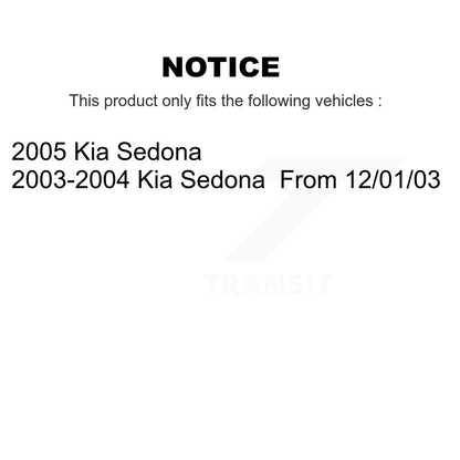 [Avant] Kit de Disque de frein pour Kia Sedona K8-100390
