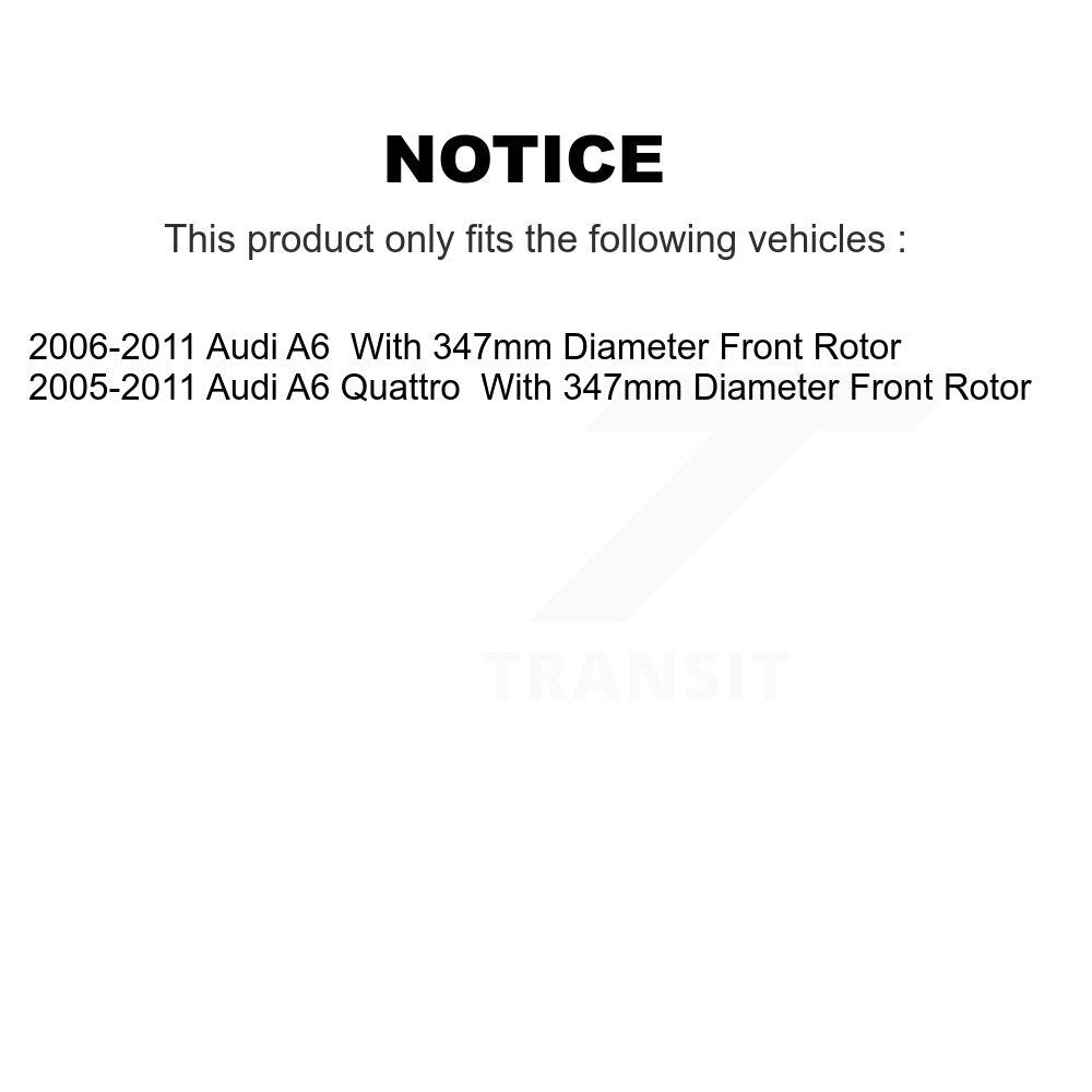 [Avant] Kit de Disque de frein pour Audi A6 Quattro avec 347mm Diameter Rotor K8-100432