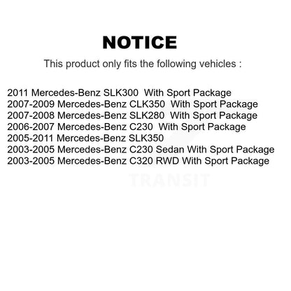 [Avant] Kit de Disque de frein pour Mercedes-Benz C230 CLK350 SLK350 C320 SLK280 SLK300 K8-100438