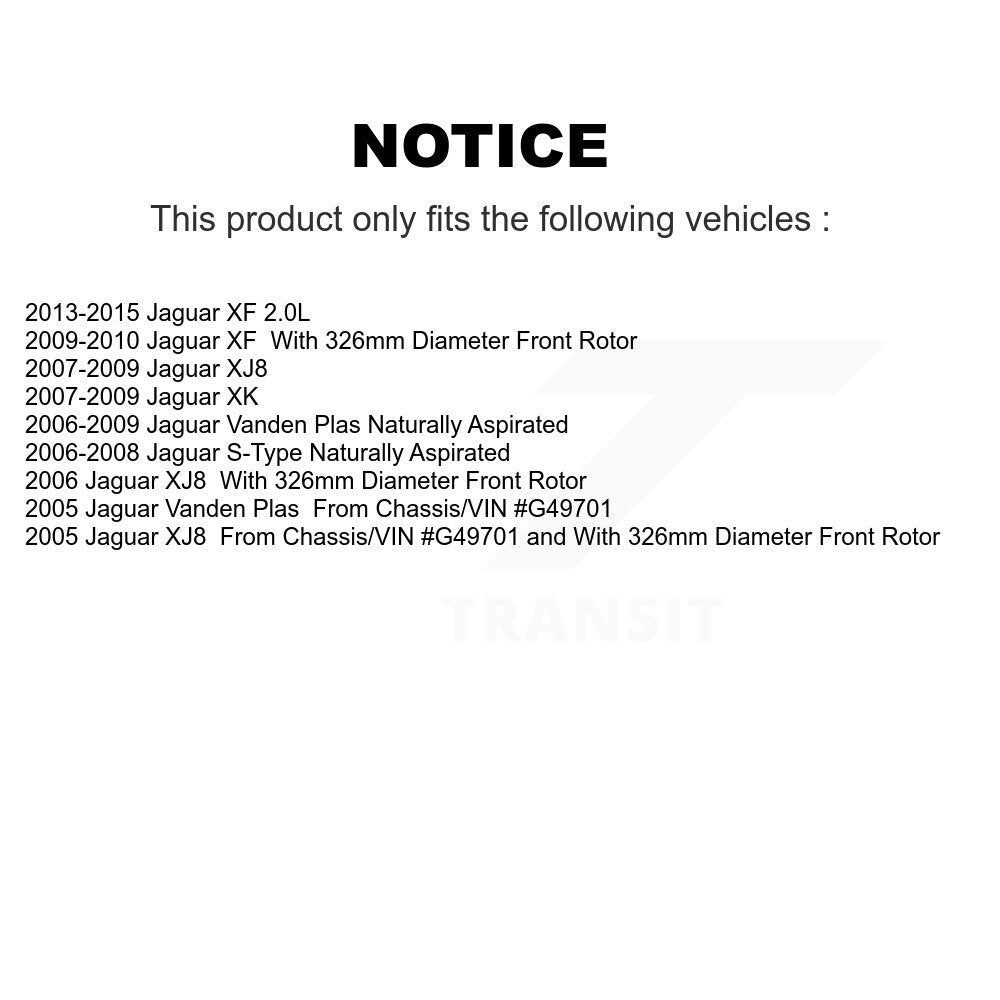 [Avant] Kit de Disque de frein pour Jaguar XF XJ8 S-Type XK Vanden Plas K8-100472