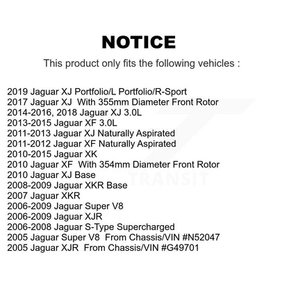 [Avant] Kit de Disque de frein pour Jaguar XF XJ S-Type XK XKR XJR Super V8 K8-100473