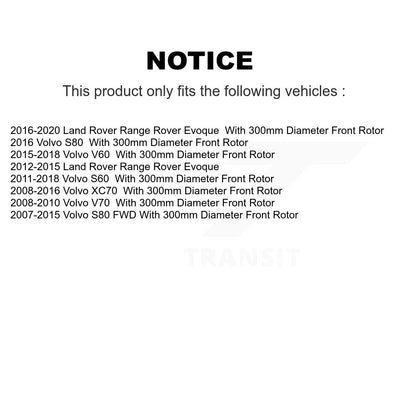 [Avant] Kit de Disque de frein pour Volvo S60 Land Rover Range Evoque XC70 S80 V60 V70 K8-100489