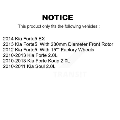 [Avant] Kit de Disque de frein pour Kia Forte Soul Koup Forte5 K8-100495