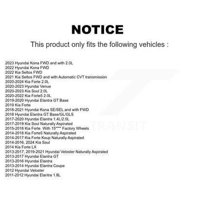 [Avant] Kit de Disque de frein pour Hyundai Elantra Kia Soul Forte Veloster GT Kona Forte5 Coupe Koup Venue Seltos K8-100510