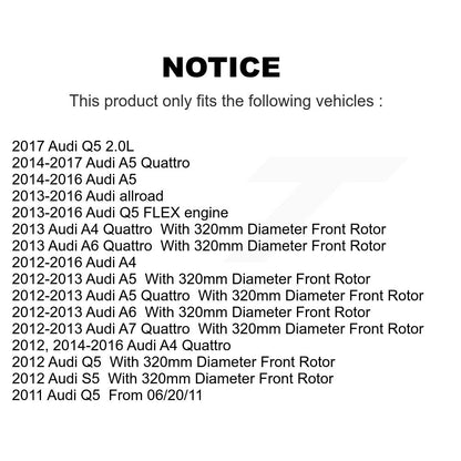 [Avant] Kit de Disque de frein pour Audi Q5 A4 A5 Quattro A7 allroad A6 S5 K8-100517