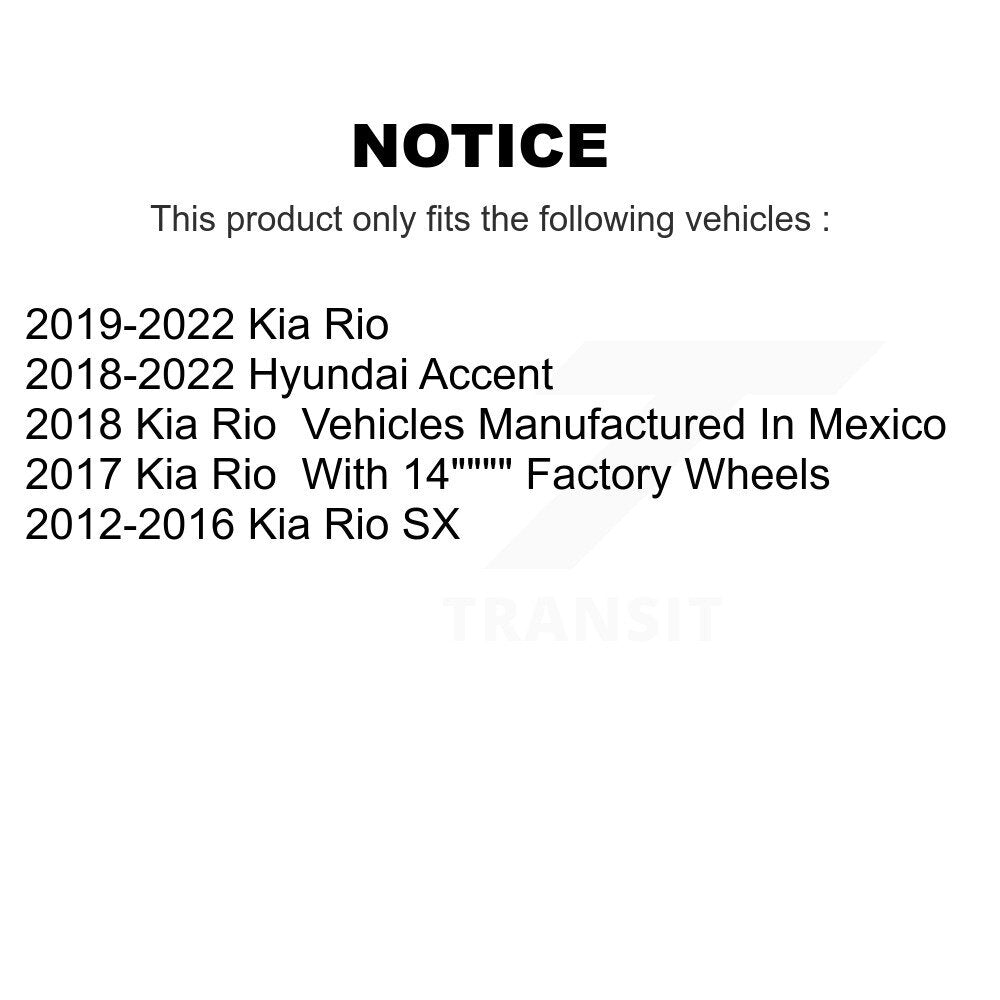 [Avant] Kit de Disque de frein pour Kia Rio Hyundai Accent K8-100525