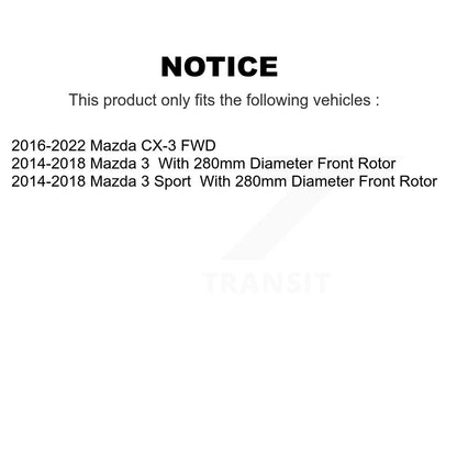 [Avant] Kit de Disque de frein pour Mazda 3 CX-3 Sport K8-100545