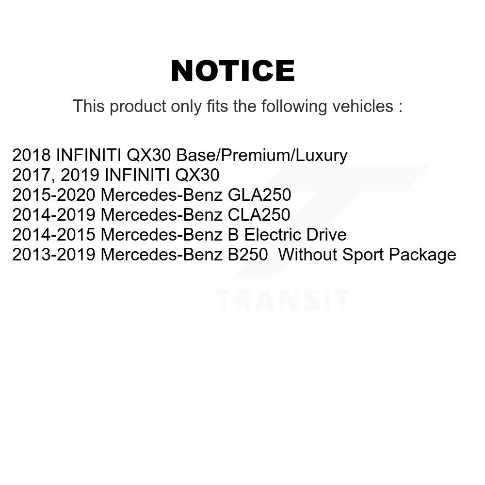[Avant] Kit de Disque de frein pour Mercedes-Benz CLA250 GLA250 INFINITI QX30 B Electric Drive B250 K8-100548