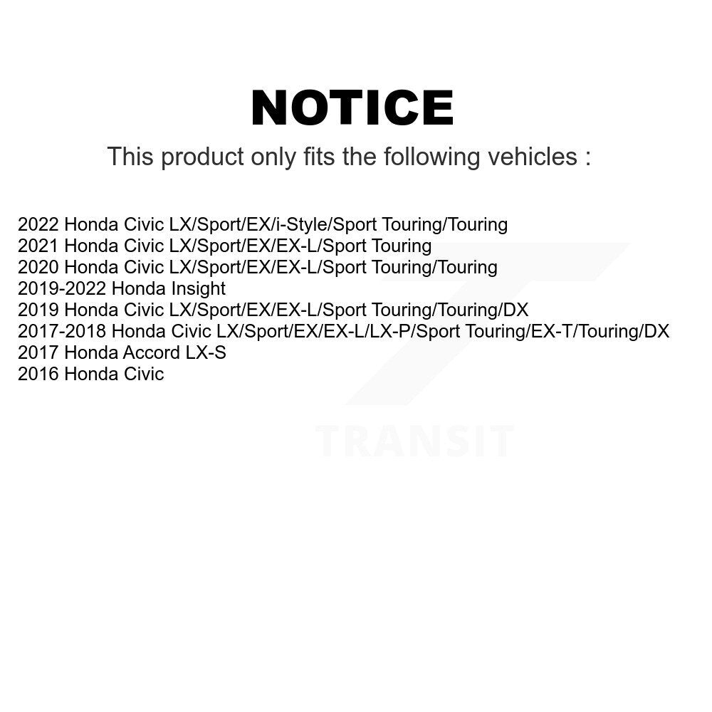 [Avant] Kit de Disque de frein pour Honda Civic Accord Insight K8-100554