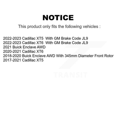 [Avant] Kit de Disque de frein pour Cadillac XT5 Buick Enclave XT6 K8-100564