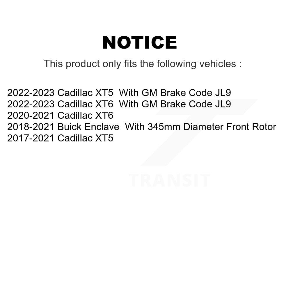 [Avant] Kit de Disque de frein pour Cadillac XT5 Buick Enclave XT6 K8-100564