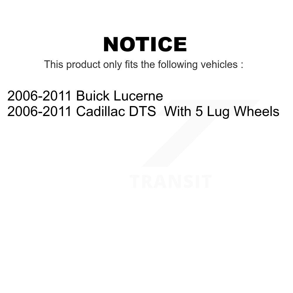 [Arrière] Kit de Disque de frein pour 2006-2011 Buick Lucerne Cadillac DTS K8-100595