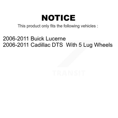 [Arrière] Kit de Disque de frein pour 2006-2011 Buick Lucerne Cadillac DTS K8-100595