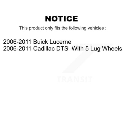 [Arrière] Kit de Disque de frein pour 2006-2011 Buick Lucerne Cadillac DTS K8-100595