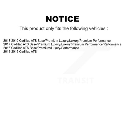 [Arrière] Kit de Disque de frein pour Cadillac ATS K8-100619