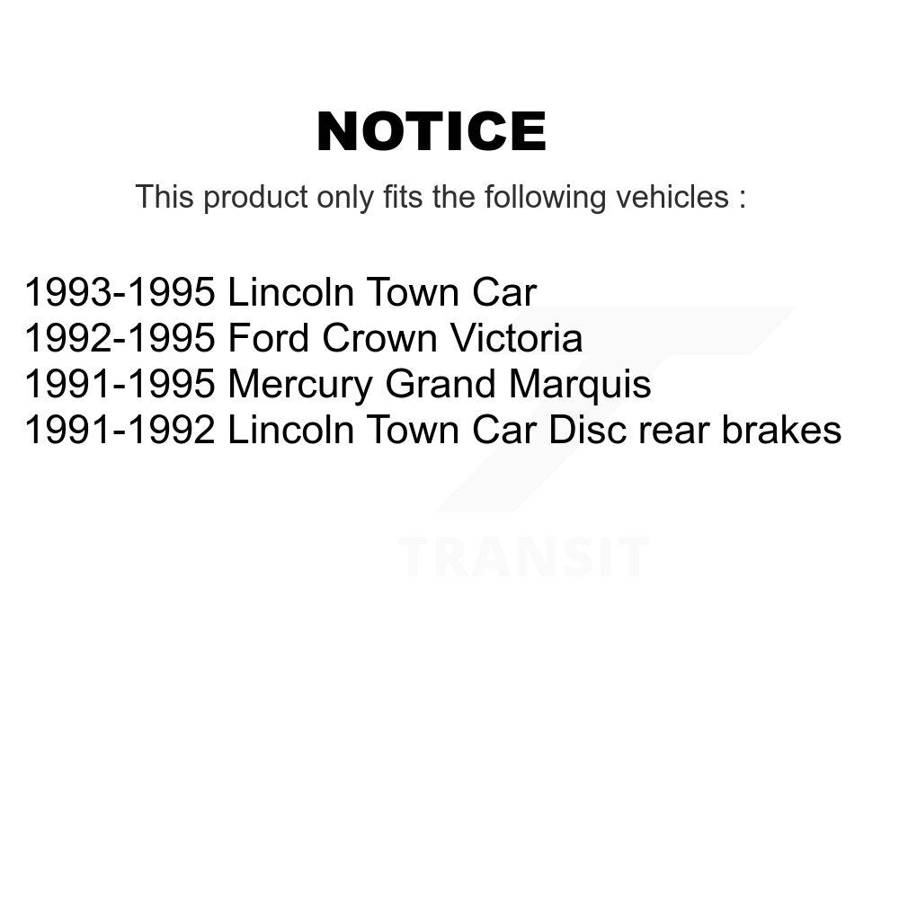 [Arrière] Kit de Disque de frein pour Lincoln Town Car Ford Crown Victoria Mercury Grand Marquis K8-100626