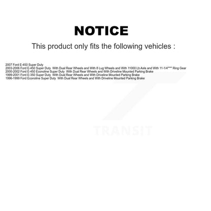 [Arrière] Kit de Disque de frein pour Ford E-350 Super Duty E-450 Econoline K8-100634