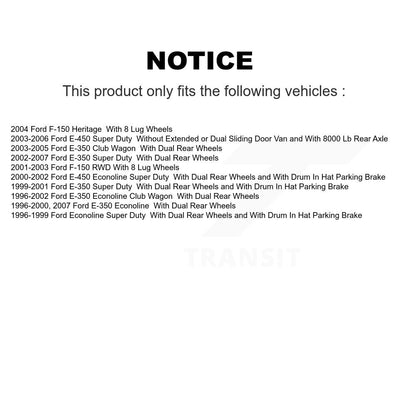 [Arrière] Kit de Disque de frein pour Ford F-150 E-350 Super Duty Econoline Club Wagon Heritage E-450 K8-100639