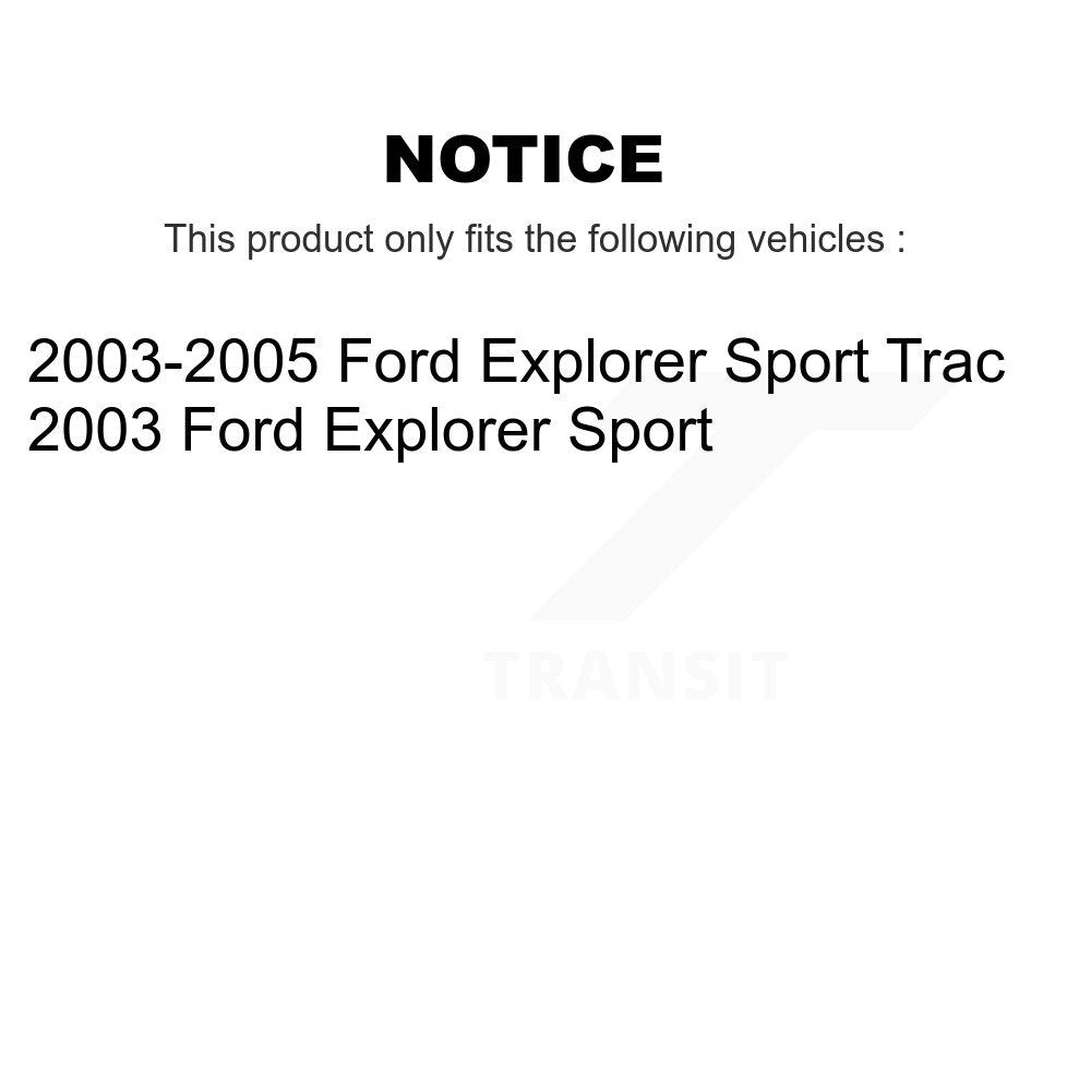 [Arrière] Kit de Disque de frein pour Ford Explorer Sport Trac K8-100648