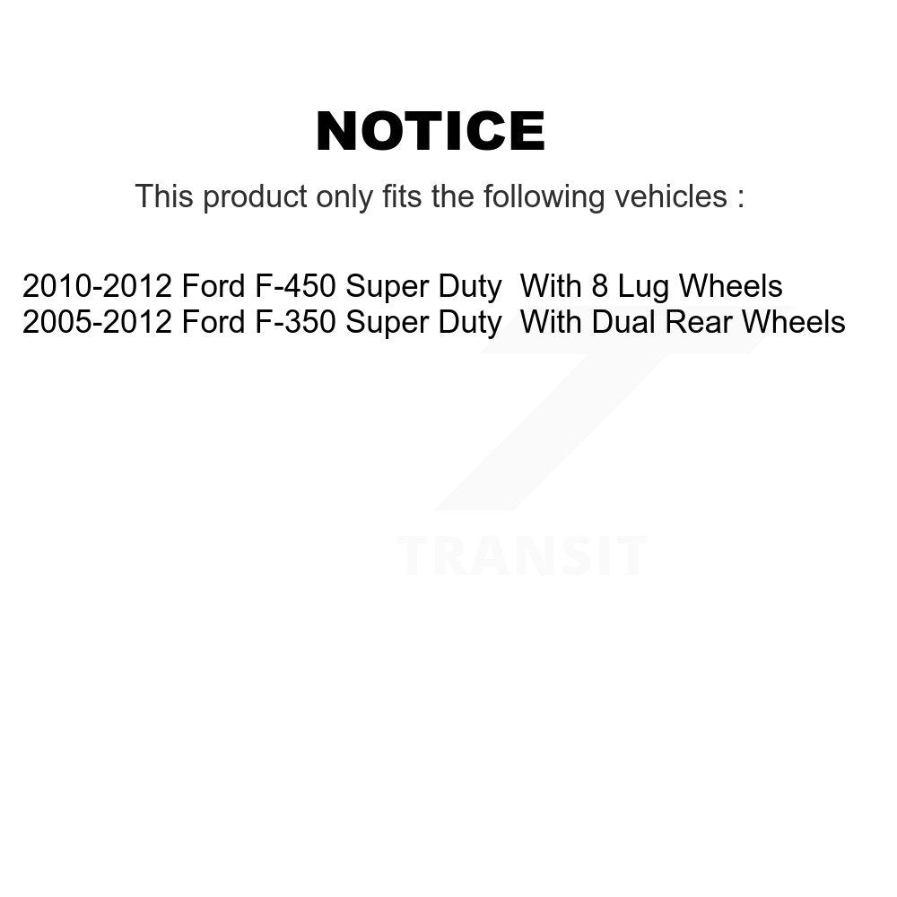 [Arrière] Kit de Disque de frein pour Ford F-350 Super Duty F-450 K8-100656