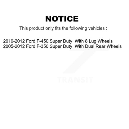 [Arrière] Kit de Disque de frein pour Ford F-350 Super Duty F-450 K8-100656