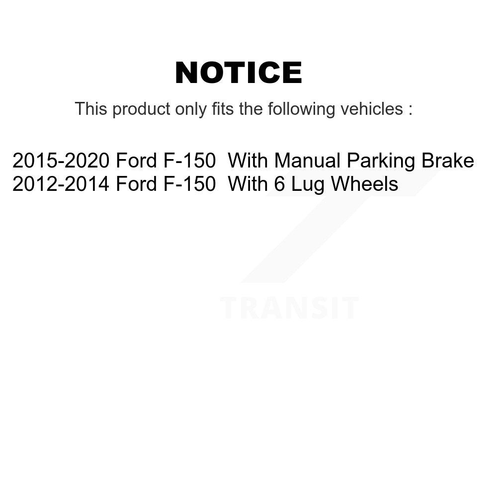 [Arrière] Kit de Disque de frein pour Ford F-150 K8-100668
