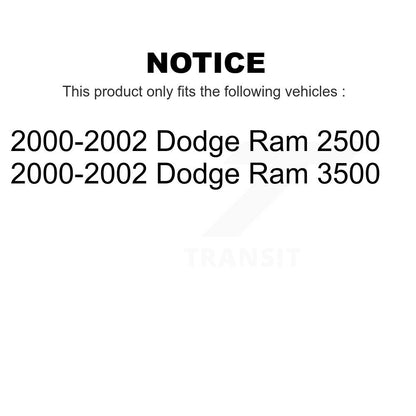 [Arrière] Kit de Disque de frein pour 2000-2002 Dodge Ram 2500 3500 K8-100686