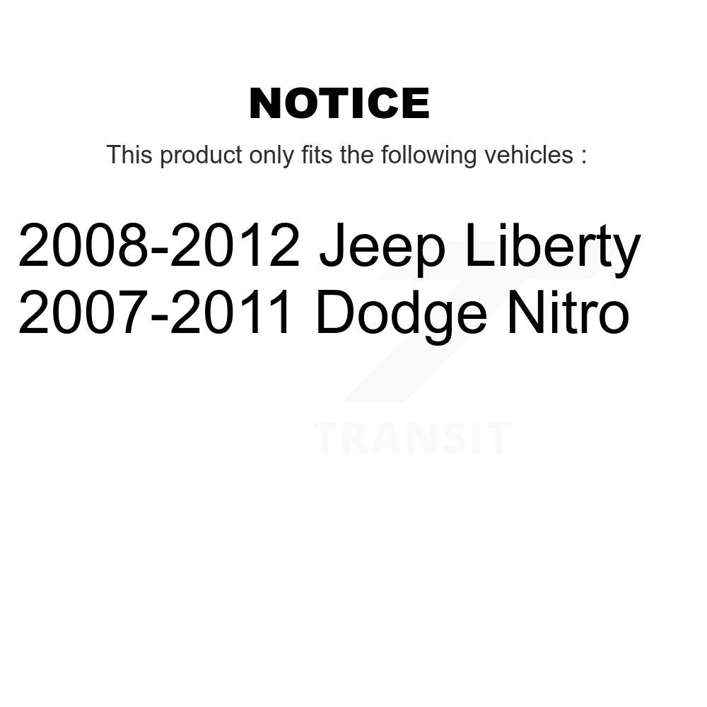 [Arrière] Kit de Disque de frein pour Jeep Liberty Dodge Nitro K8-100704