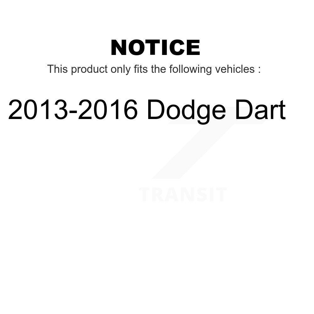 [Arrière] Kit de Disque de frein pour 2013-2016 Dodge Dart K8-100713