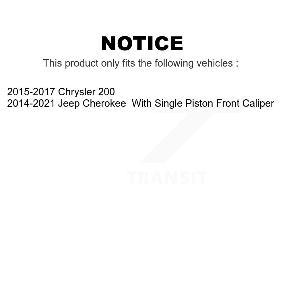 [Arrière] Kit de Disque de frein pour Jeep Cherokee Chrysler 200 K8-100714