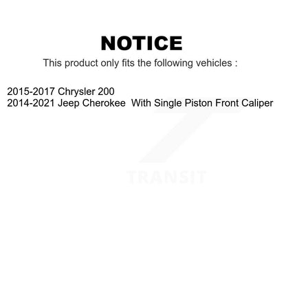 [Arrière] Kit de Disque de frein pour Jeep Cherokee Chrysler 200 K8-100714