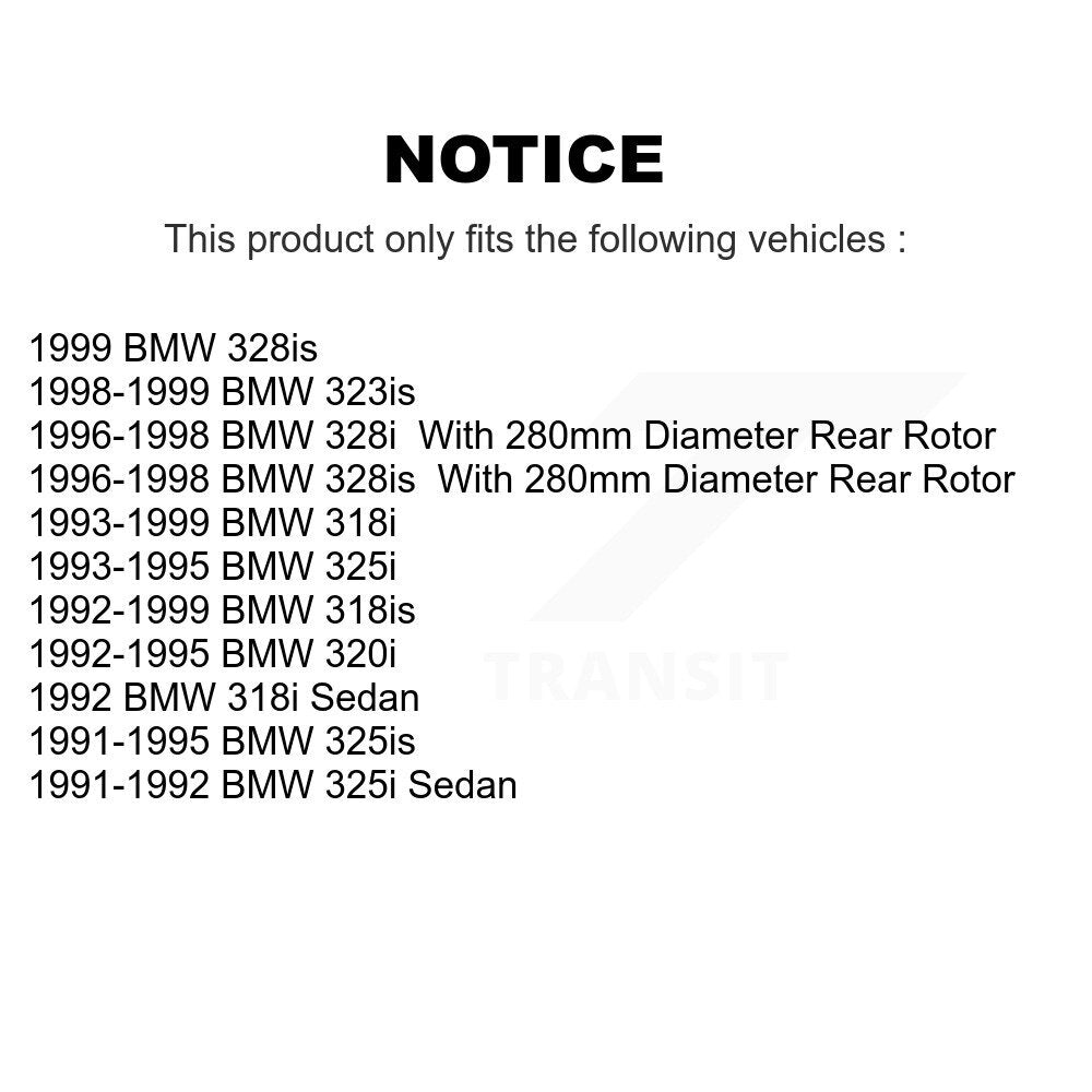 [Arrière] Kit de Disque de frein pour BMW 325i 328i 318i 325is 328is 318is 323is 320i K8-100729