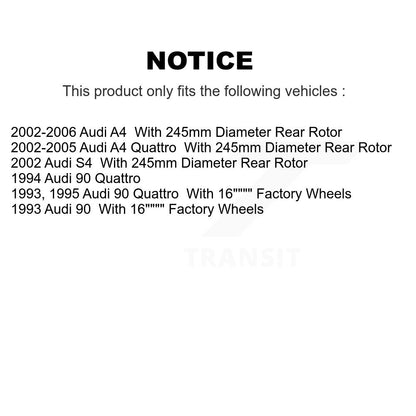 [Arrière] Kit de Disque de frein pour Audi A4 Quattro S4 90 K8-100732