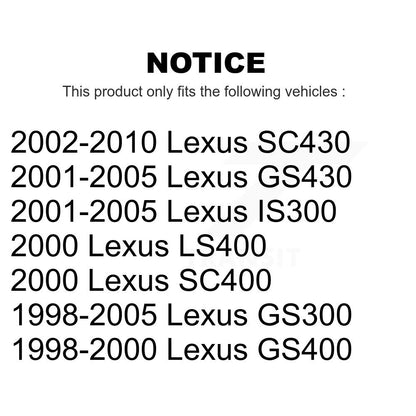 [Arrière] Kit de Disque de frein pour Lexus GS300 SC430 IS300 GS400 GS430 LS400 SC400 K8-100745