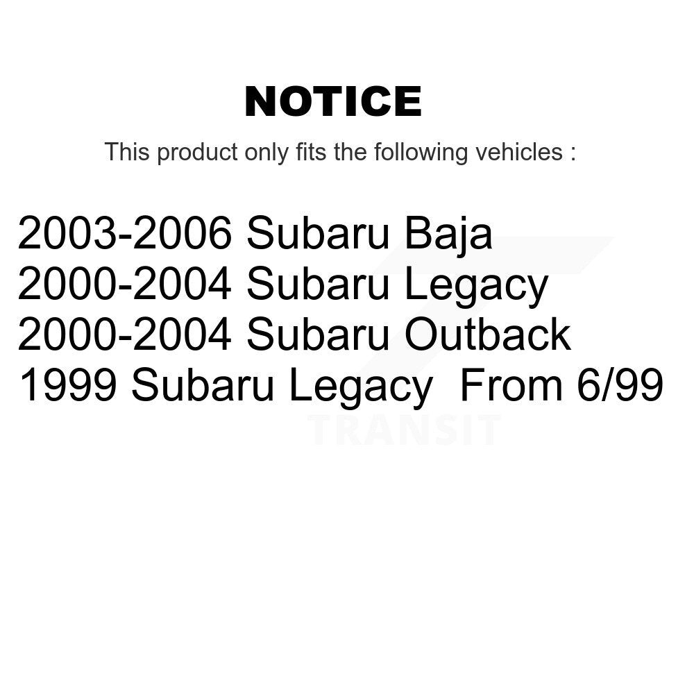 [Arrière] Kit de Disque de frein pour Subaru Outback Legacy Baja K8-100755